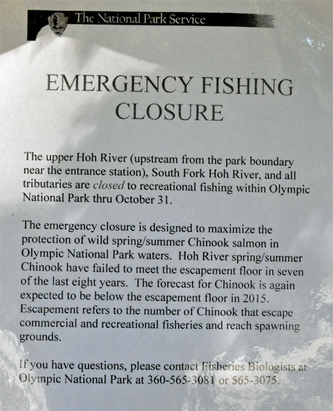sign: emergency fishing closure