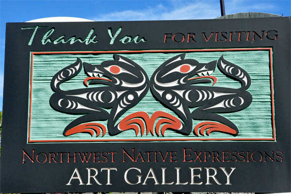 Northwest Native expressions art gallery sign