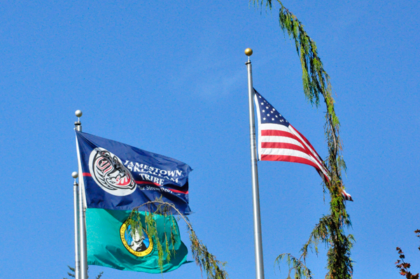tribal & USA flags