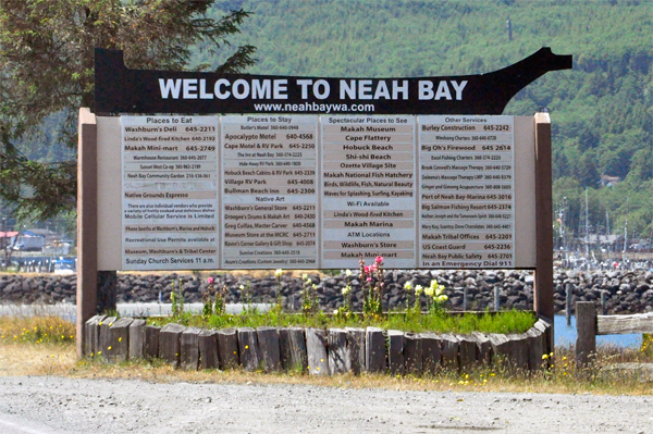 welcome to Neah Bay sign
