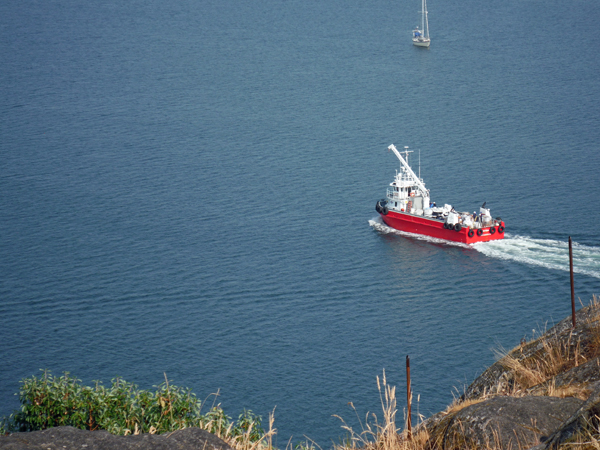 boat leaving Port Anacortes