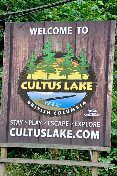sign: Welcome to Cultus Lake