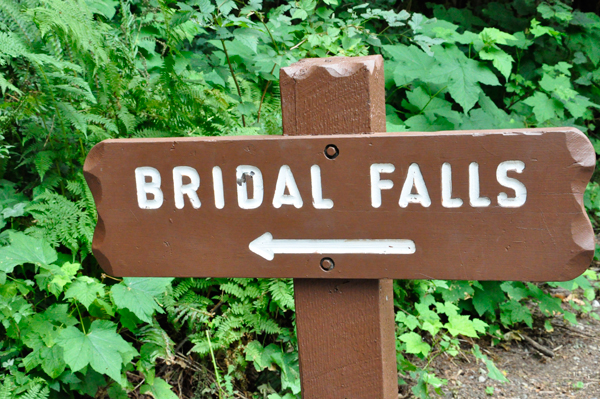 sign: Bridal Falls