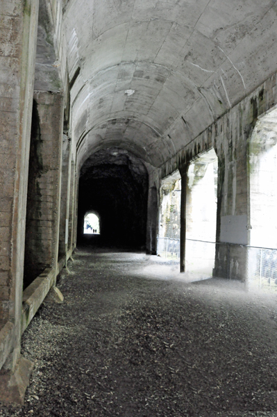 walkway to tunnel