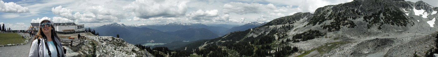 panorma view from Blackcomb Mountain and Karen Duquete