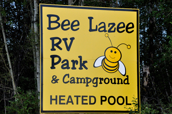 Bee Lazee RV Park sign