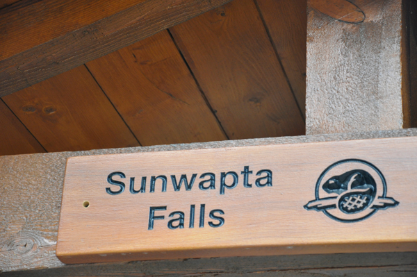 sign: Sunwapta Falls