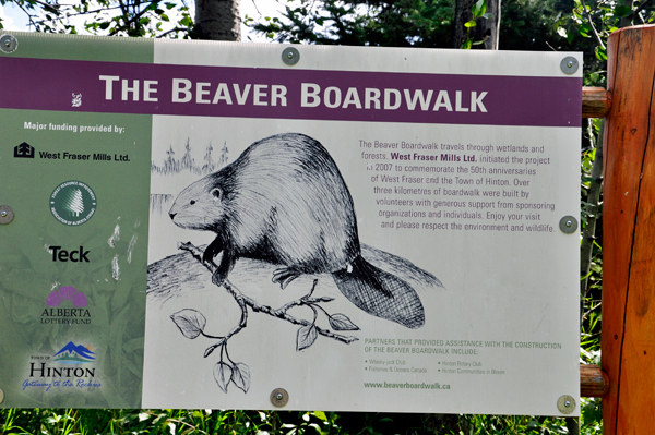 sign about The Beaver Boardwalk