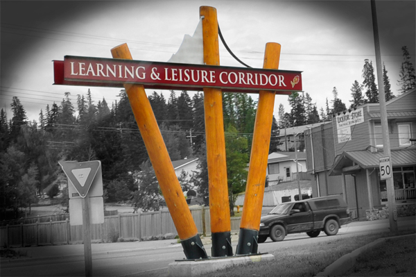 Learning and Leisure Corridor sign