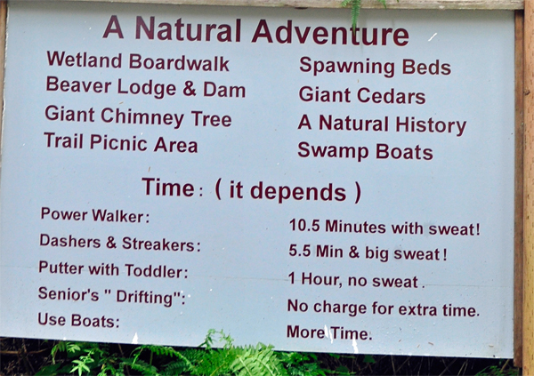 Nature Walk sign