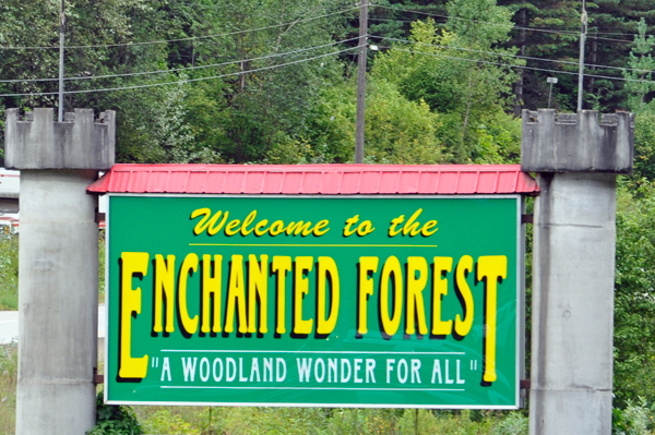 sign: Welcome to the Enchanted Forest