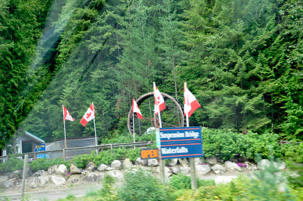 Canadian Flags at the Suspension Bridge