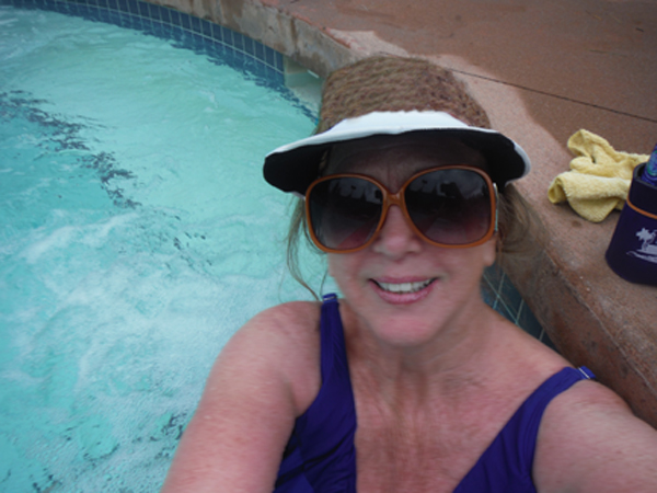 Karen in the hot springs