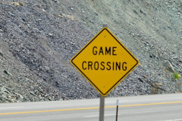 game crossing sign