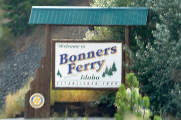 sign: Bonners Ferry Idaho