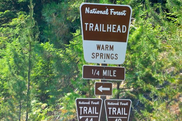 National Forest Trailhead to Warm Springs
