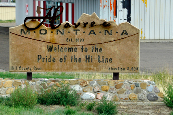 Welcome to Havre, Montana sign