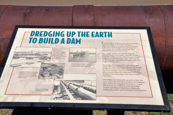 sign about the dam