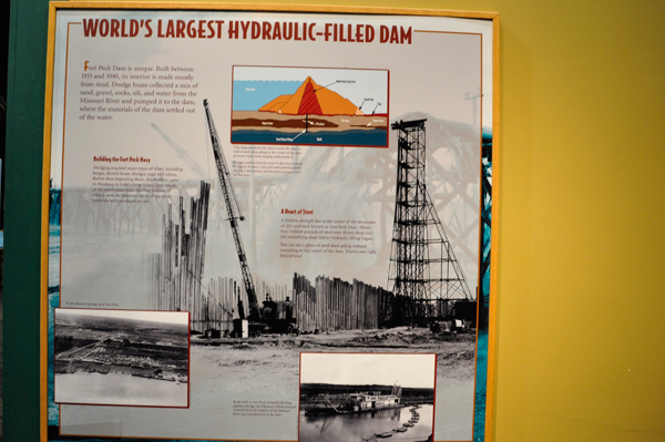 Construction photo of Fort Peck Dam