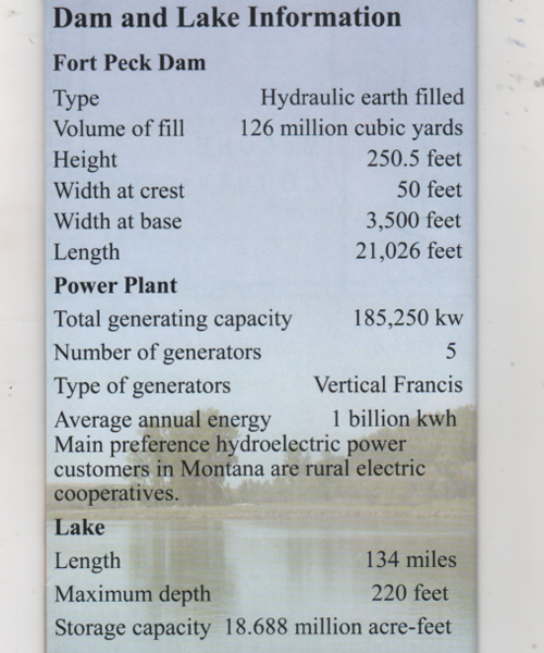 dam and lake information