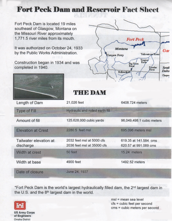 Fort Peck Dam Fact Sheet