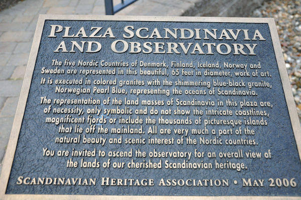 sign: Plaza Scandinavia and Observatory