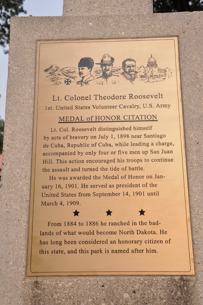 plaque for Lt. Colonel Theodore Roosevelt