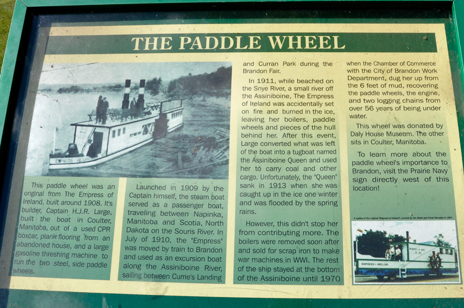 sign about the Paddle Wheel