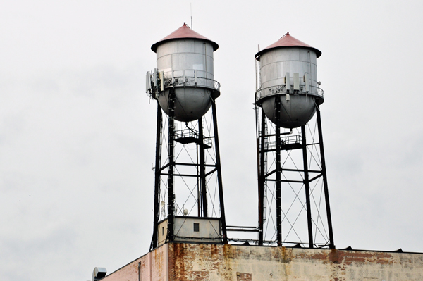 twin water towers
