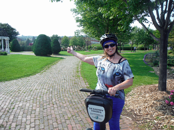 Karen Duquette on her 9th Segway tour, this time in Duluth
