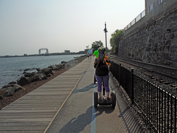 Karen Duquette on her 9th Segway tour, this time in Duluth
