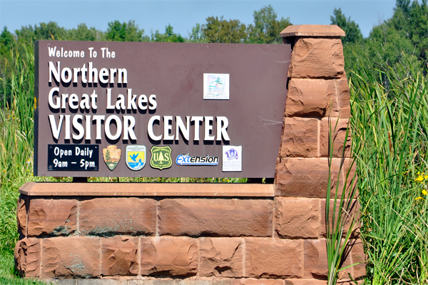 sign: The Northern Lakes Visitor Center