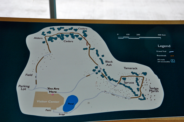 map of the walk around The Visitor Center