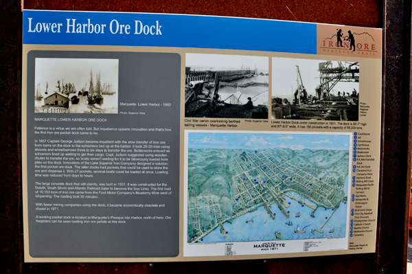 Lower Harbor Ore dock sign