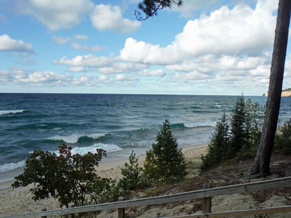 Lake Superior as seen from an upper staircase.