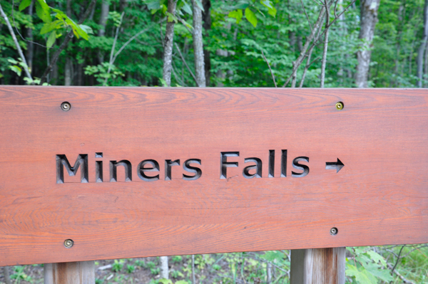 sign: Miners Falls