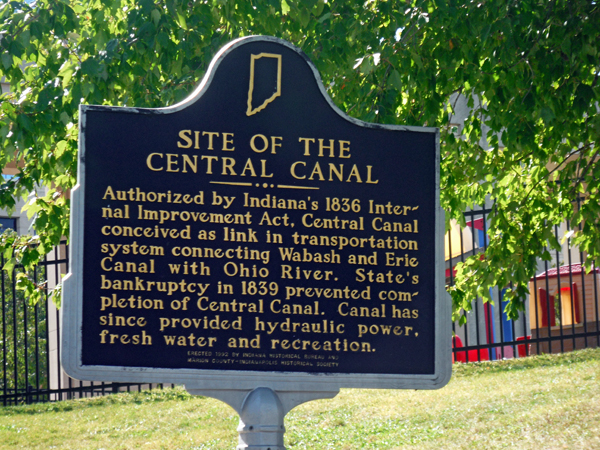 sign: site of the Central Canal