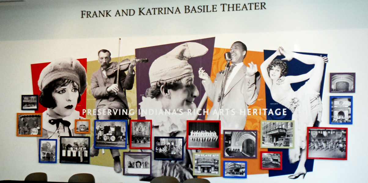 mural inside Frank and Katrina Basile Theater