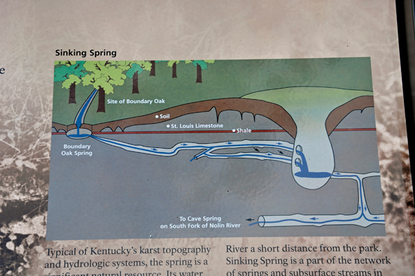 diagram map of The Sinking Spring