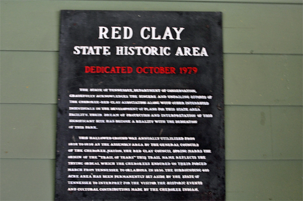 sign: Red Clay State Historic Area