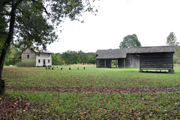 Council House and Cherokee Farmhouse