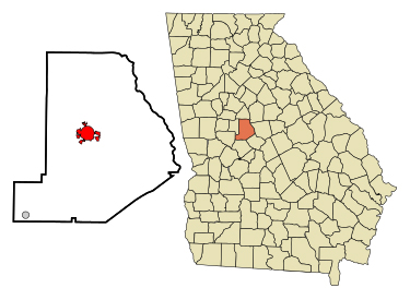 map of Georgia showing location of High Falls State Park