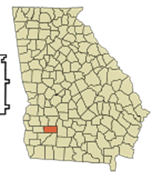 state of Georgia showing location of Albany
