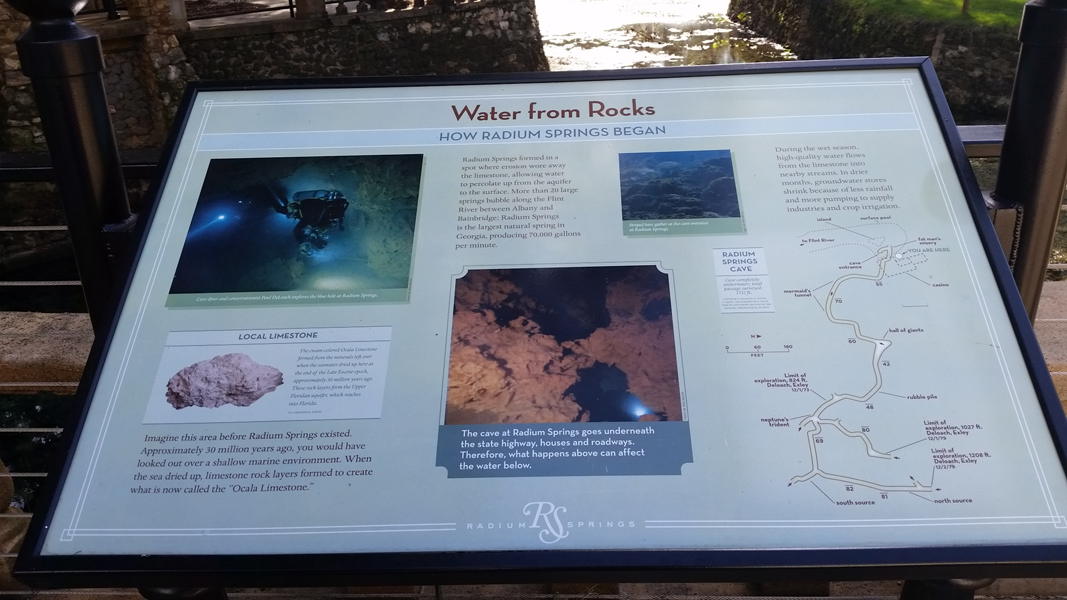 sign about water from rocks