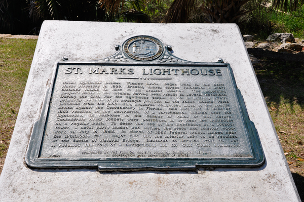 St. Marks Lighthouse plaque