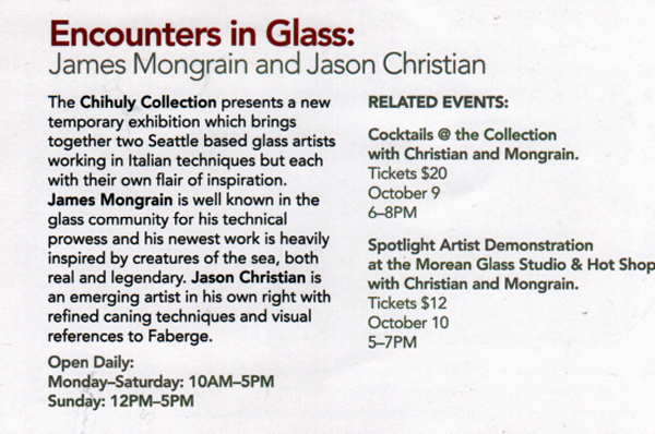 Encounters in Glass postcard