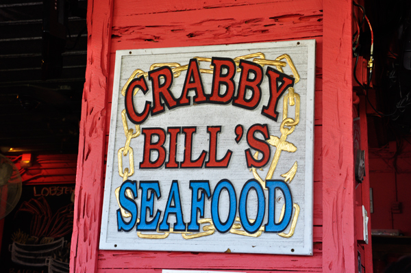 Crabby Bill's Seafood sign