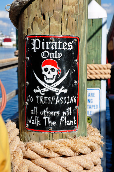 Pirates only sign