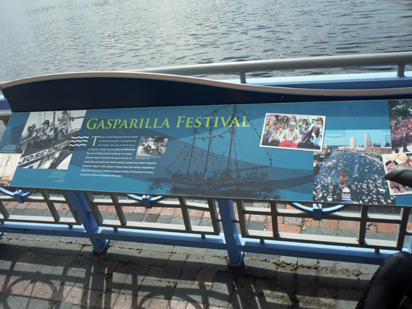 sign about the Gasparilla Pirate Festival