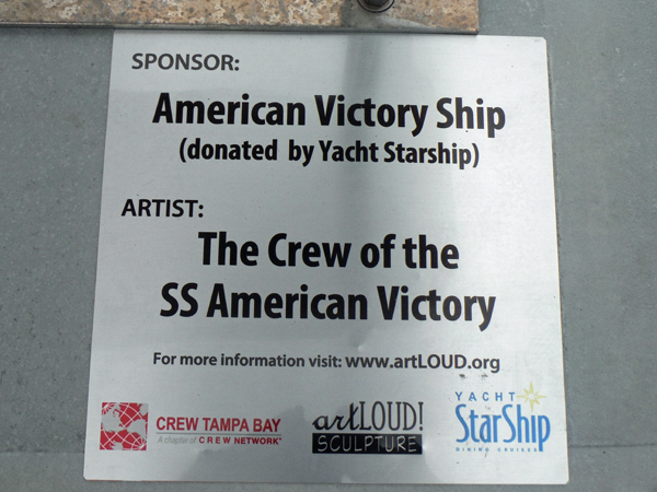 sign: American Victory Ship miniature trolley